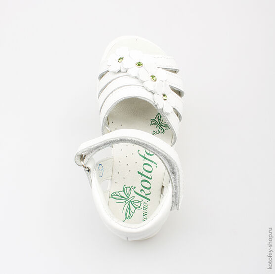 322025-21 Босоножки для девочки белый фото №4