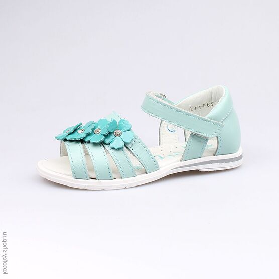 322025-22 Босоножки для девочки голубой