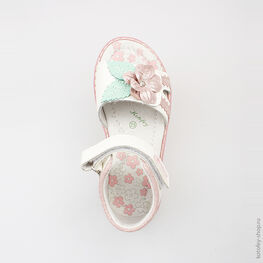 322026-21 Босоножки для девочки персиковый фото №4