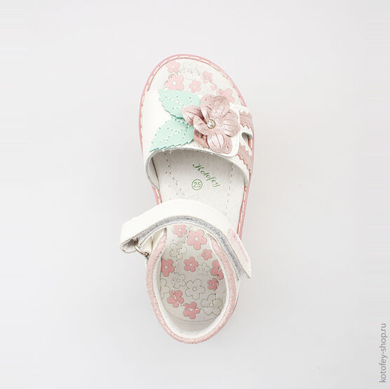 322026-21 Босоножки для девочки персиковый фото №4