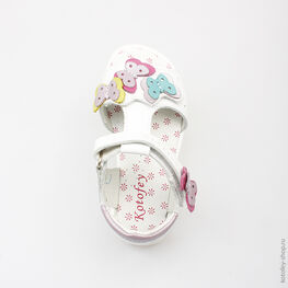 322027-21 Босоножки для девочки белый фото №4