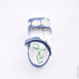 322029-21 Босоножки для девочки светло-синий фото №4