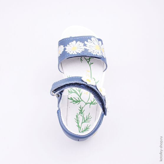 322029-21 Босоножки для девочки светло-синий фото №4