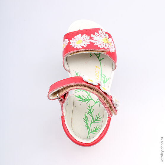 322029-23 Босоножки для девочки красный фото №4