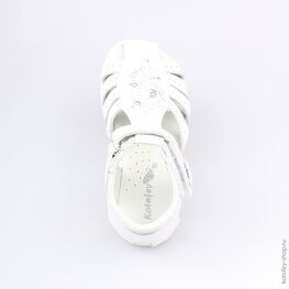 322030-22 Босоножки для девочки белый фото №4