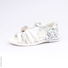 322031-23 Босоножки для девочки бел-сер