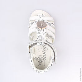 322031-23 Босоножки для девочки бел-сер фото №4