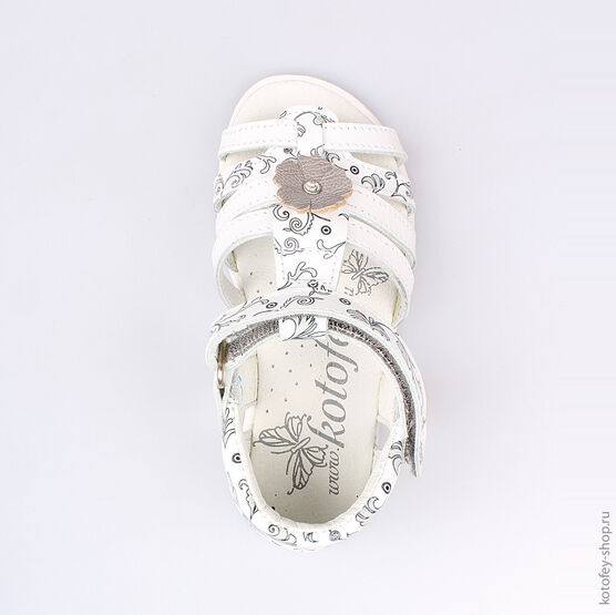 322031-23 Босоножки для девочки бел-сер фото №4