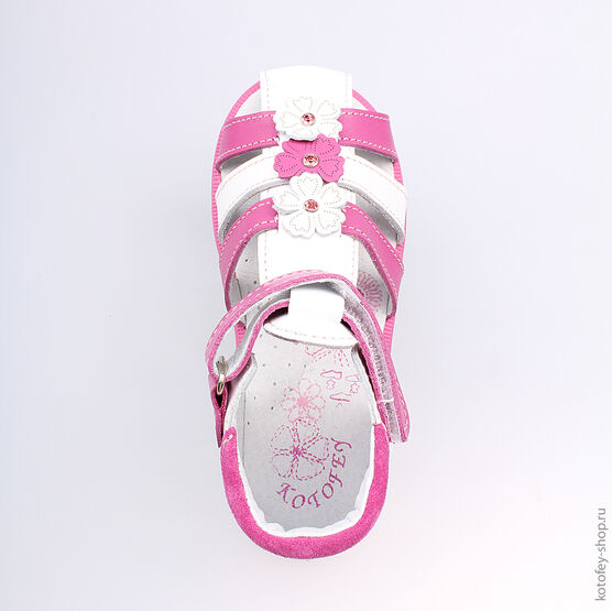 322032-21 Босоножки для девочки бел-фук фото №4