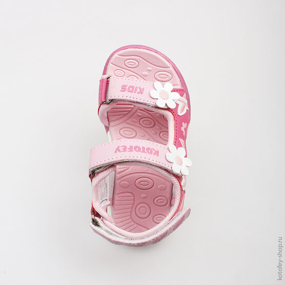 323040-14 Пляжная обувь для девочки фук-роз-бел фото №4