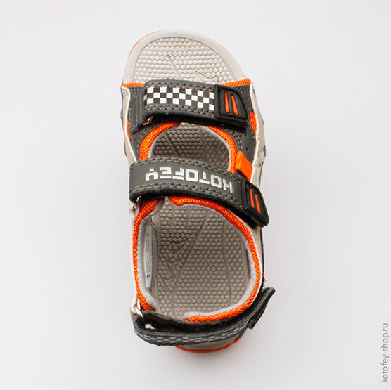 323043-13 Пляжная обувь для мальчики сер-ора фото №4