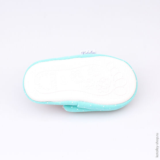 331010-11 Тапочки голубые для девочки голубой фото №3