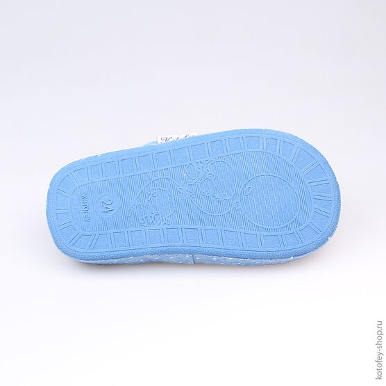 331012-11 Тапочки голубые для девочки голубой фото №3