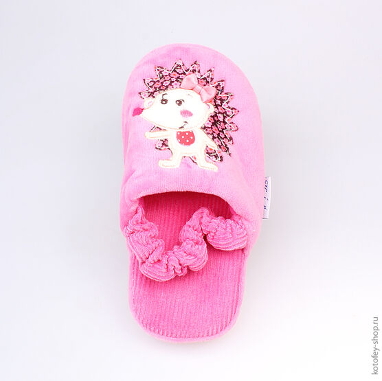 331013-11 Тапочки розовые для девочки розовый фото №4