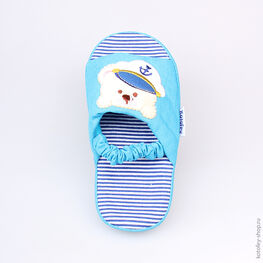 331014-11 Тапочки голубые для мальчики голубой фото №4