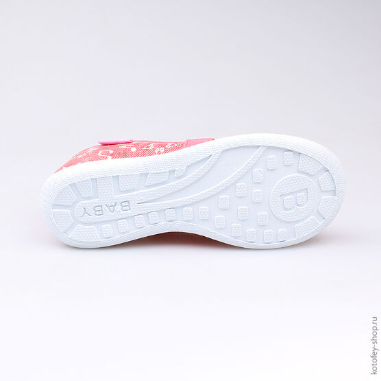 331033-12 Текстильная обувь для девочки коралл фото №3