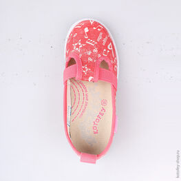 331033-12 Текстильная обувь для девочки коралл фото №4