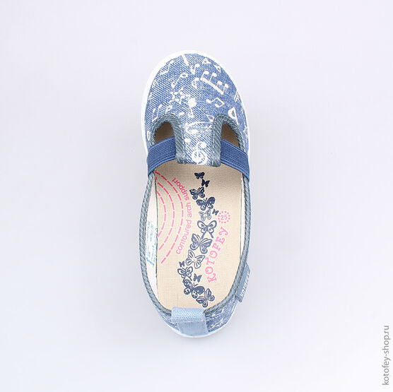 331033-13 Текстильная обувь для девочки светло-синий фото №4
