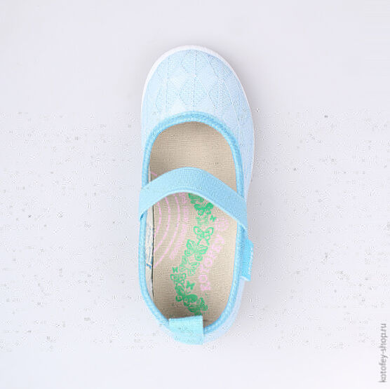 331035-13 Текстильная обувь для девочки голубой фото №4