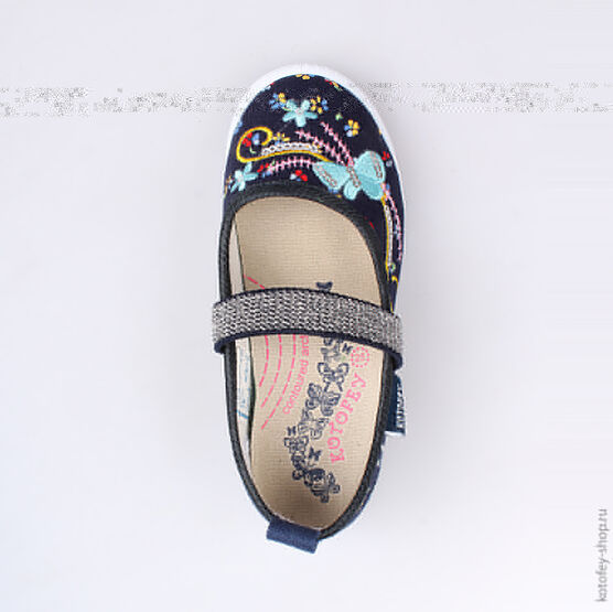 331038-12 Текстильная обувь для девочки светло-синий фото №4