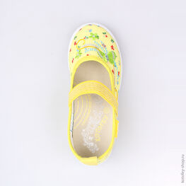 331038-13 Текстильная обувь для девочки желтый фото №4