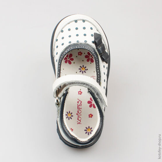 332024-22 Туфли для девочки бел-син фото №4