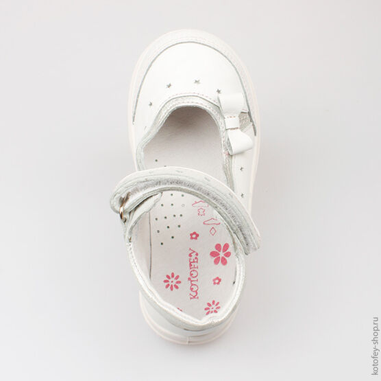 332028-21 Туфли для девочки белый фото №4
