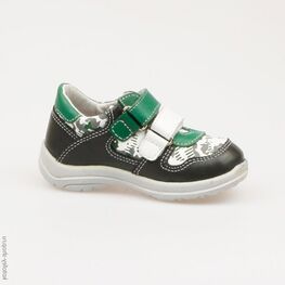 332030-21 Полуботинки для мальчики сер-бел-зел фото №2