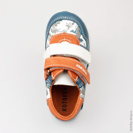 332030-22 Полуботинки для мальчики син-бел-ора фото №4