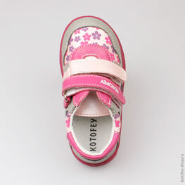 332030-23 Полуботинки для девочки сер-роз-фук фото №4