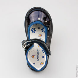 332035-22 Туфли для девочки светло-синий фото №4