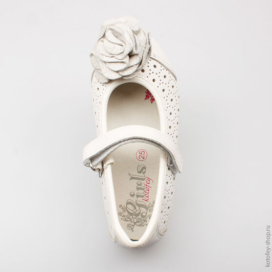 332037-21 Туфли для девочки белый фото №4
