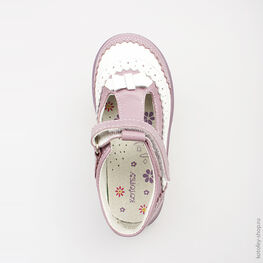 332045-23 Туфли для девочки бел-сир фото №4