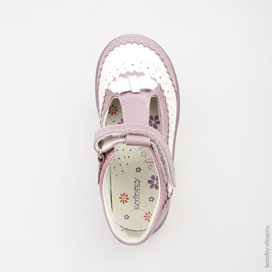 332045-23 Туфли для девочки бел-сир фото №4