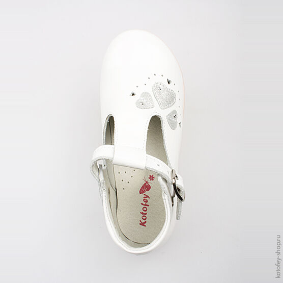 332046-21 Туфли для девочки белый фото №4