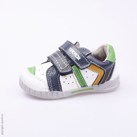 332054-25 Полуботинки для мальчики бел-син