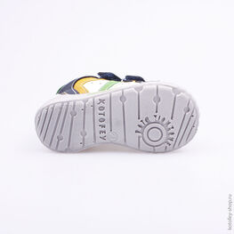 332054-25 Полуботинки для мальчики бел-син фото №3