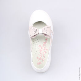 332055-23 Туфли для девочки белый фото №4