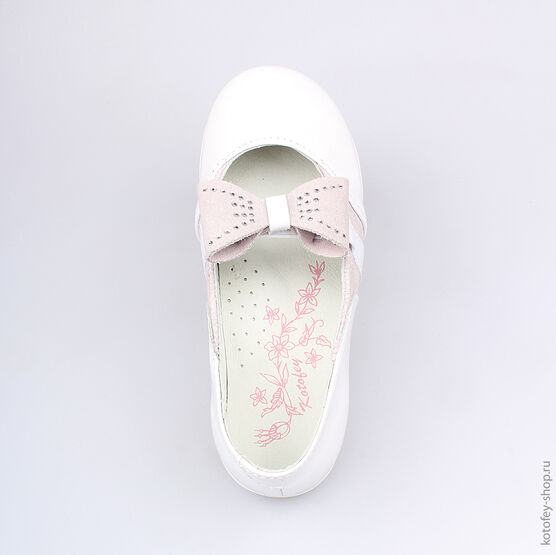 332055-23 Туфли для девочки белый фото №4