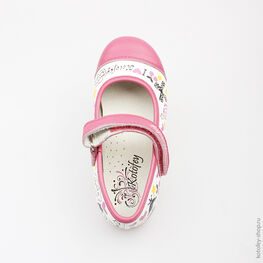 332061-21 Туфли для девочки бел-фук фото №4