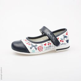 332061-22 Туфли для девочки бел-син