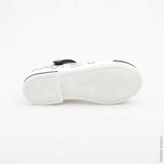 332061-22 Туфли для девочки бел-син фото №3