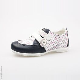 332062-22 Полуботинки для девочки бел-син