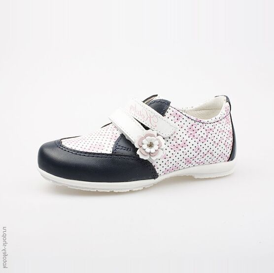 332062-22 Полуботинки для девочки бел-син