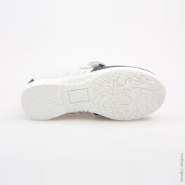 332062-22 Полуботинки для девочки бел-син фото №3