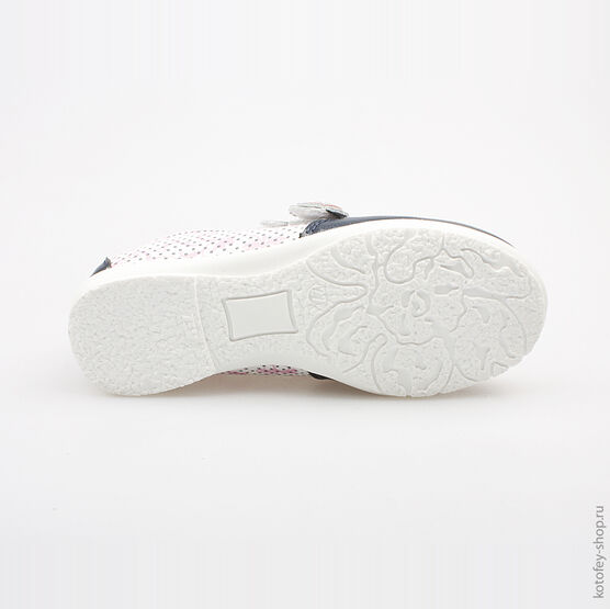 332062-22 Полуботинки для девочки бел-син фото №3