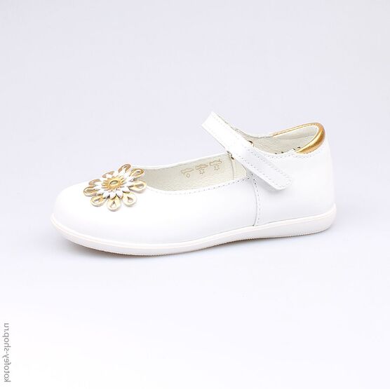 332070-21 Туфли для девочки бел-зол