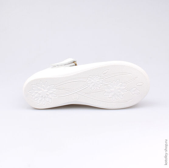332070-21 Туфли для девочки бел-зол фото №3