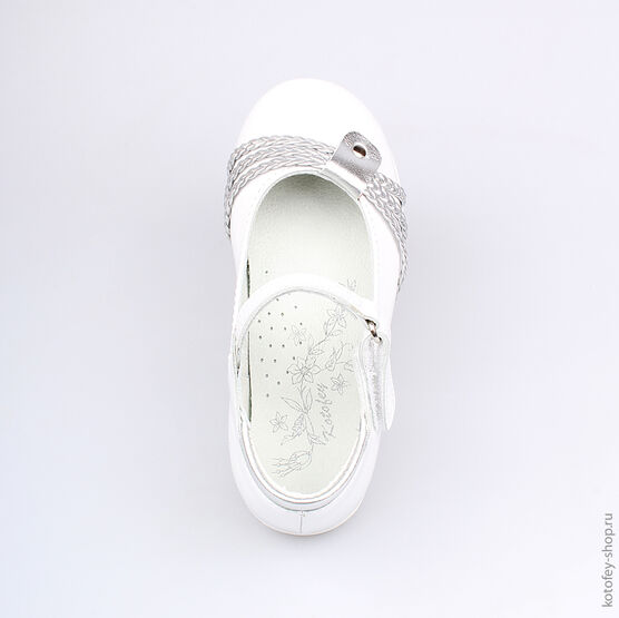 332071-21 Туфли для девочки бел-срб фото №4