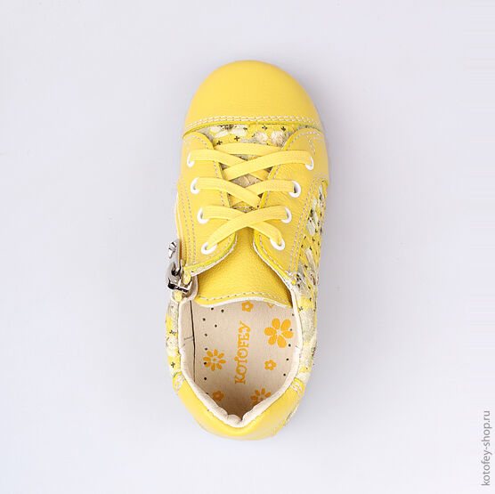 332077-21 Полуботинки для девочки желтый фото №4